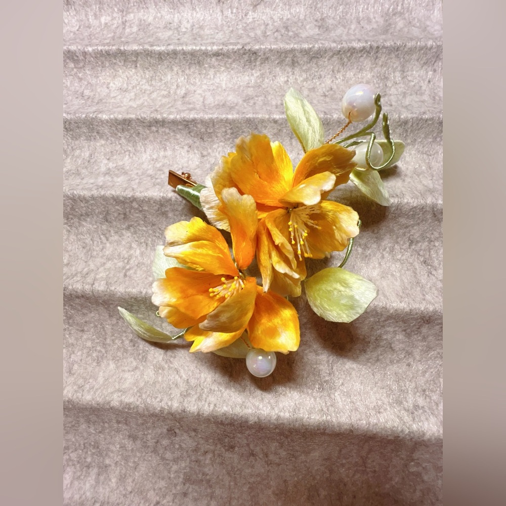 Original Intangible Heritage Velvet Flower Ancient Style Hanfu Peony Hairpin New